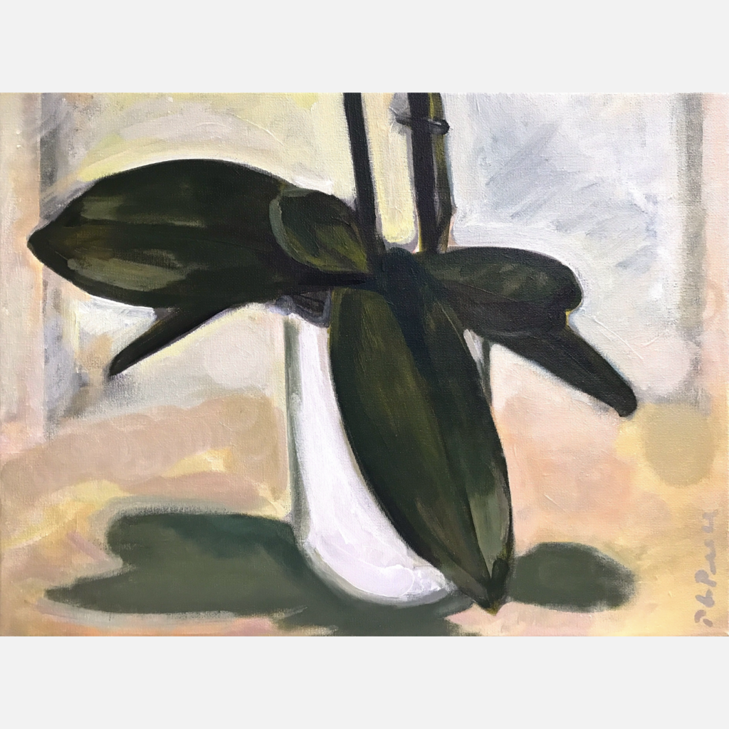 Orchid with New Leaf Original Painting