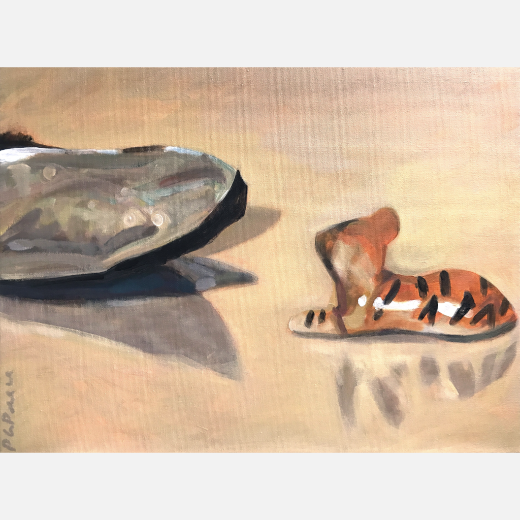 Tiny Tiger and Shell Original Painting