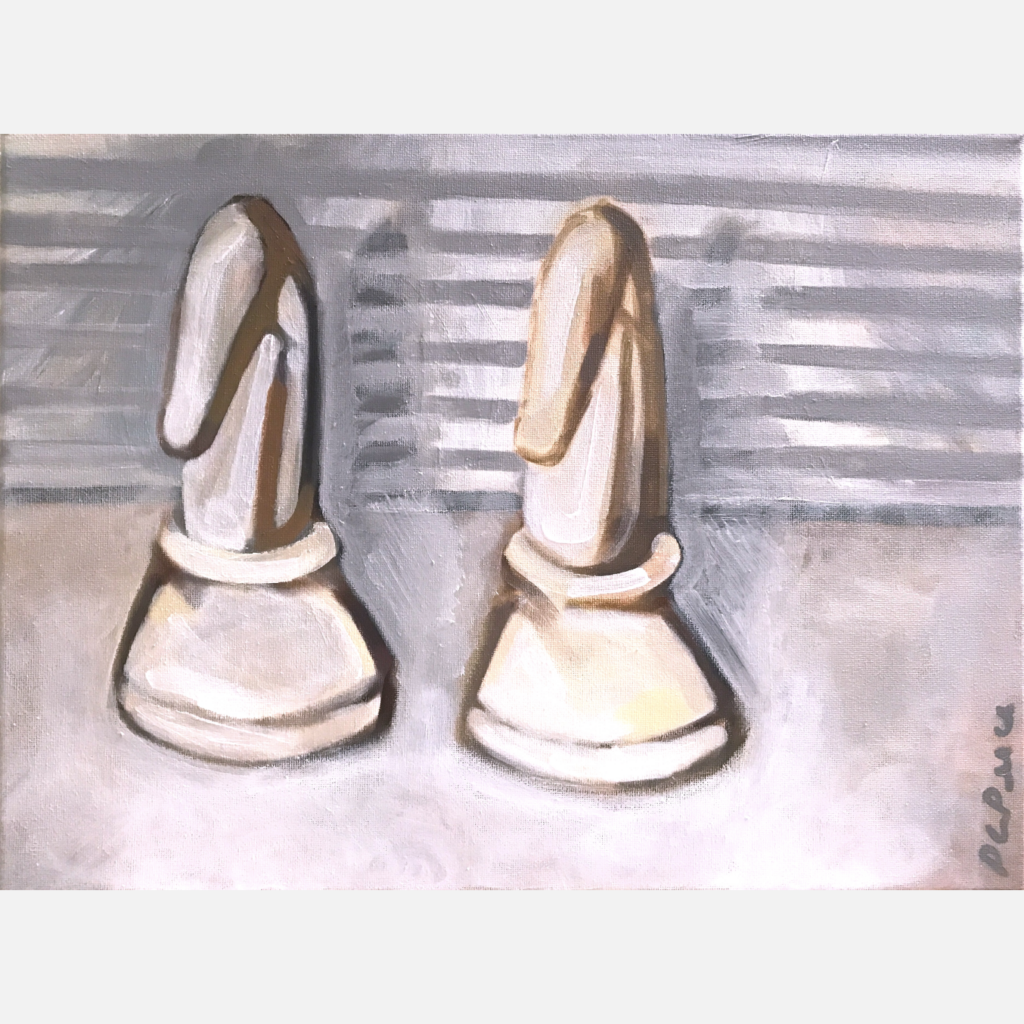 Captured White Knights Original Painting