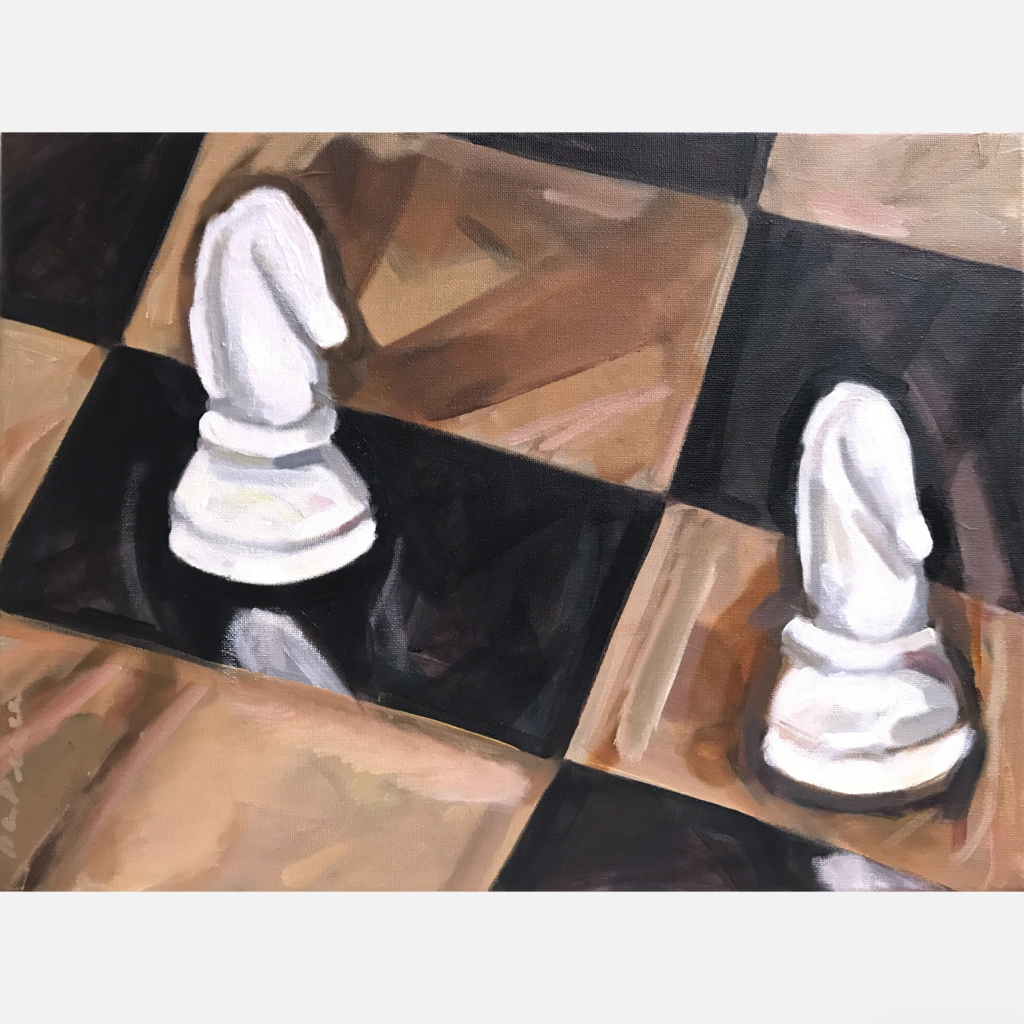 White Knights Original Painting