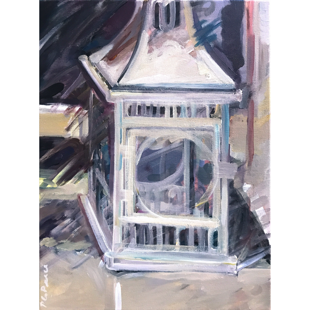 Lantern in the Rain Original Painting